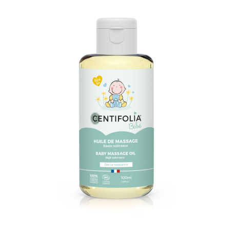 Une huile de massage bébé bio Centifolia 100ml